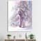 Designart - Pussy Willow Branches In Violet Glass Vase - Farmhouse Canvas Wall Art Print